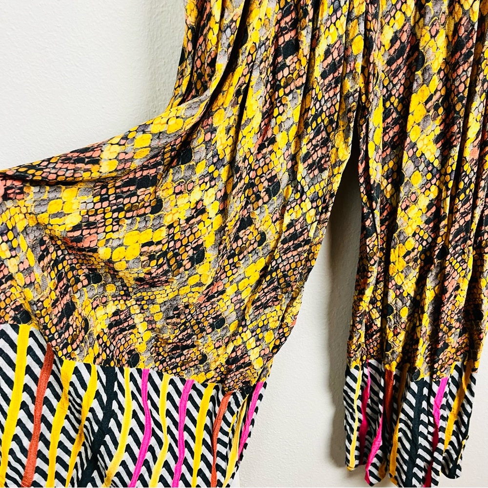 Anthropologie Bl-nk London Gallery Row Mixed Snake Print Wide Leg Jumpsuit - Picture 4 of 5